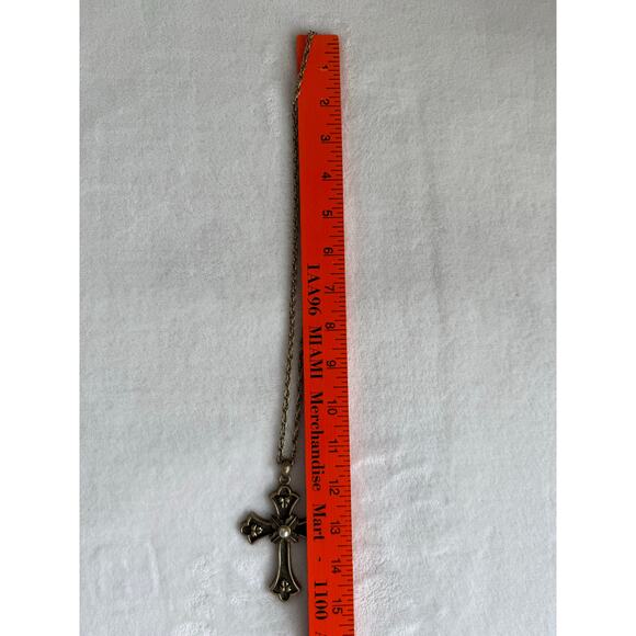 Vintage Jewelry Christian Religious Sarah Coventry 1975 LE Peace Cross Necklace - Picture 5 of 7